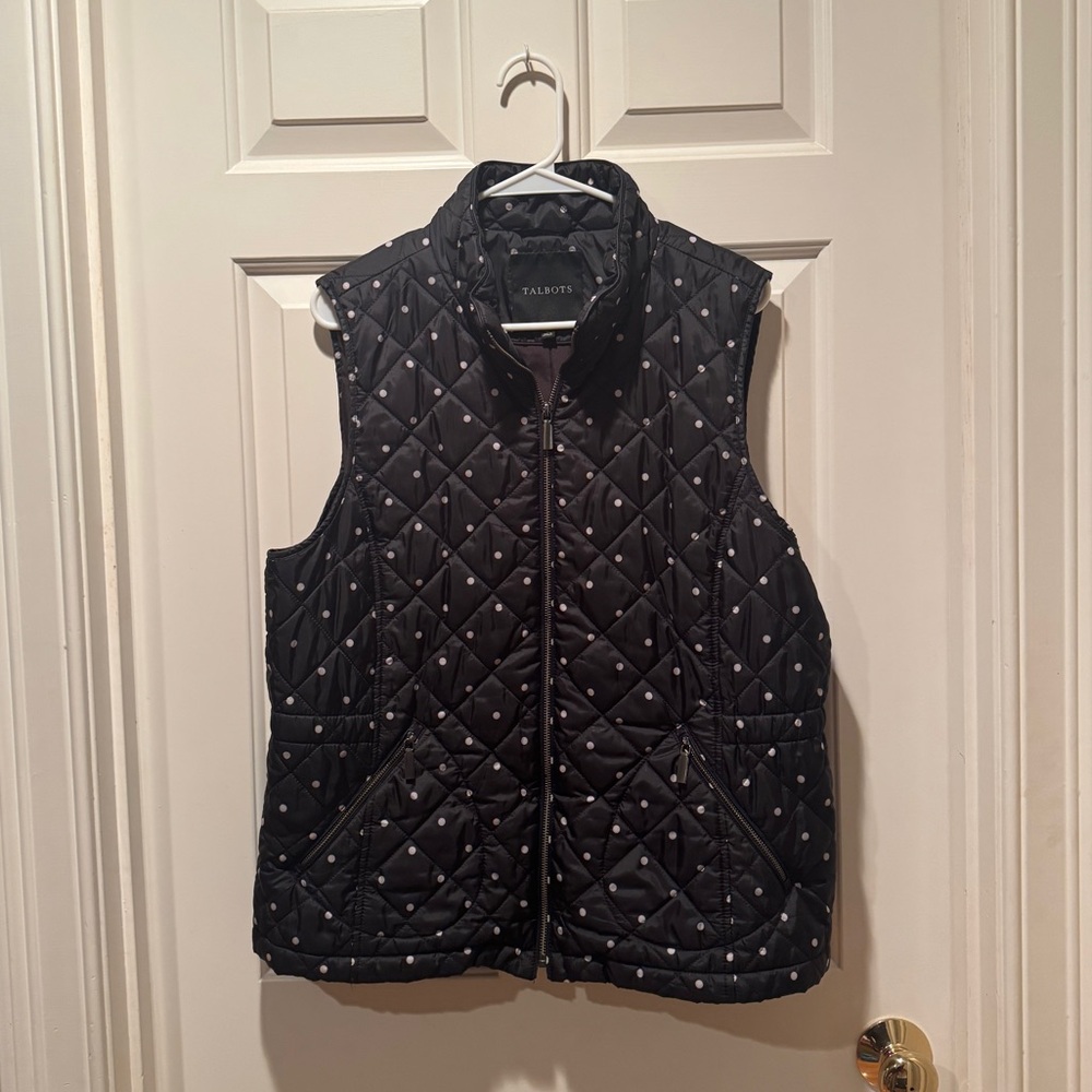 Talbots Polka Dot Vest